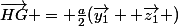 \vec{HG} = \frac{a}{2}(\vec{y_1} +\vec{z_1} )