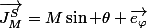 \vec{J_M^S}=M\sin \theta \vec{e_{\varphi}}