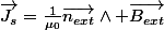\vec{J_s}=\frac{1}{\mu_0}\vec{n_{ext}}\wedge \vec{B_{ext}}