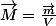 \vec{M}=\frac{\vec{m}}{V}