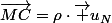 \vec{MC}=\rho\cdot\vec {u_N}
