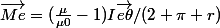 \vec{Me}=(\frac{\mu}{\mu0}-1)I\vec{e\theta}/(2 \pi r)