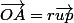 \vec{OA}=r\vec{up}