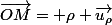 \vec{OM}= \rho \vec{u_{\rho}}