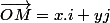 \vec{OM}=x.i+yj