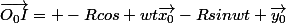 \vec{O_0I}= -Rcos wt\vec{x_0}-Rsinwt \vec{y_0}