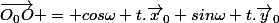 \vec{O_0O} = cos\omega t.\vec{x}_0+sin\omega t.\vec{y}_0