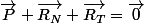 \vec{P}+\vec{R_N}+\vec{R_T}=\vec{0}