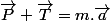 \vec{P}+\vec{T}=m.\vec{a}