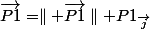\vec{P1}=\parallel \vec{P1}\parallel P1_{\vec{j}}