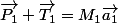 \vec{P_1}+\vec{T_1}=M_{1}\vec{a_1}