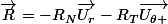 \vec{R}=-R_{N}\vec{U_{r}}-R_{T}\vec{U_{\theta }}