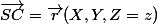 \vec{SC}=\vec{r}(X,Y,Z=z)