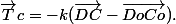 \vec{T}c=-k(\vec{DC}-\vec{DoCo}).