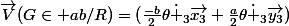 \vec{V}(G\in ab/R)=(\frac{-b}{2}\dot{\theta _{3}}\vec{x_{3}}+\frac{a}{2}\dot{\theta _{3}}\vec{y_{3}})