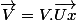 \vec{V}=V.\vec{Ux}