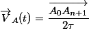 \vec{V}_{A}(t)=\dfrac{\vec{A_{0}A_{n+1}}}{2\tau}