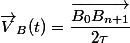 \vec{V}_{B}(t)=\dfrac{\vec{B_{0}B_{n+1}}}{2\tau}