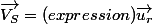 \vec{V_S}=(expression)\vec{u_r}