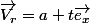 \vec{V_r}=a t\vec{e_x}
