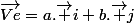 \vec{Ve}=a.\vec i+b.\vec j