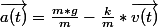 \vec{a(t)}=\frac{m*g}{m}-\frac{k}{m}*\vec{v(t)}