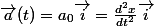 \vec{a}(t)=a_0\vec{i}=\frac{d^2x}{dt^2}\vec{i}
