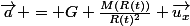 \vec{a} = G \frac{M(R(t))}{R(t)^{2}} \vec{u_{x}}
