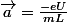 \vec{a}=\frac{-eU}{mL}