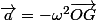 \vec{a}=-\omega^2\vec{OG}