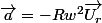 \vec{a}=-Rw^{2}\vec{U_{r}}