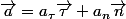 \vec{a}=a_{\tau}\vec{\tau}+a_n\vec{n}