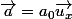 \vec{a}=a_0\vec{u_x}