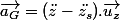 \vec{a_G}=(\ddot{z}-\ddot{z_s}).\vec{u_z}