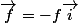 \vec{f}=-f\vec{i}