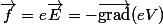 \vec{f}=e\vec{E}=-\overrightarrow{\text{grad}}(eV)