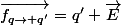 \vec{f_{q\rightarrow q'}}=q' \vec{E}