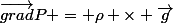 \vec{grad}P = \rho \times \vec{g}