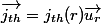 \vec{j_{th}}=j_{th}(r)\vec{u_{r}}