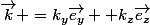 \vec{k} =k_{y}\vec{e_{y}}+ k_{z}\vec{e_{z}}
