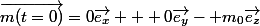 \vec{m(t=0)}=0\vec{e_x} + 0\vec{e_y}- m_0\vec{e_z}