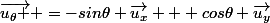 \vec{u_\theta } =-sin\theta \vec{u_x} + cos\theta \vec{u_y}