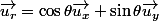 \vec{u_r}=\cos\theta\vec{u_x}+\sin\theta\vec{u_y}