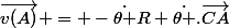 \vec{v(A)} = -\dot{\theta }R+\dot{\theta }.\vec{CA}