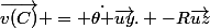 \vec{v(C)} = \dot{\theta }\vec{uy}. -R\vec{uz}