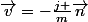 \vec{v}=-\frac{j }{m}\vec{n}