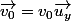 \vec{v_{0}}=v_{0}\vec{u_{y}}