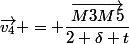 \vec{v_4} = \dfrac{\vec{M3M5}}{2 \delta t}