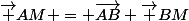\vec {AM} = \vec{AB}+\vec {BM}
