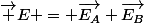 \vec E = \vec{E_A}+\vec{E_B}